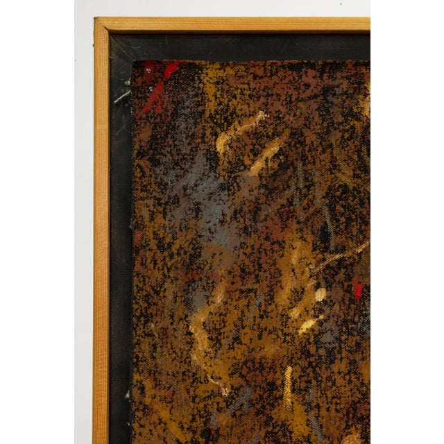 Nanette Carter Segments of Time 1992 Oil Stick on Canvas Abstract Collage Framed For Sale - Image 4 of 8
