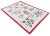 Mid-Century Modern Handmade Cotton Flower Patterned Rug Cream With Blue Green Beige & Red Border -12'x15' For Sale - Image 3 of 11