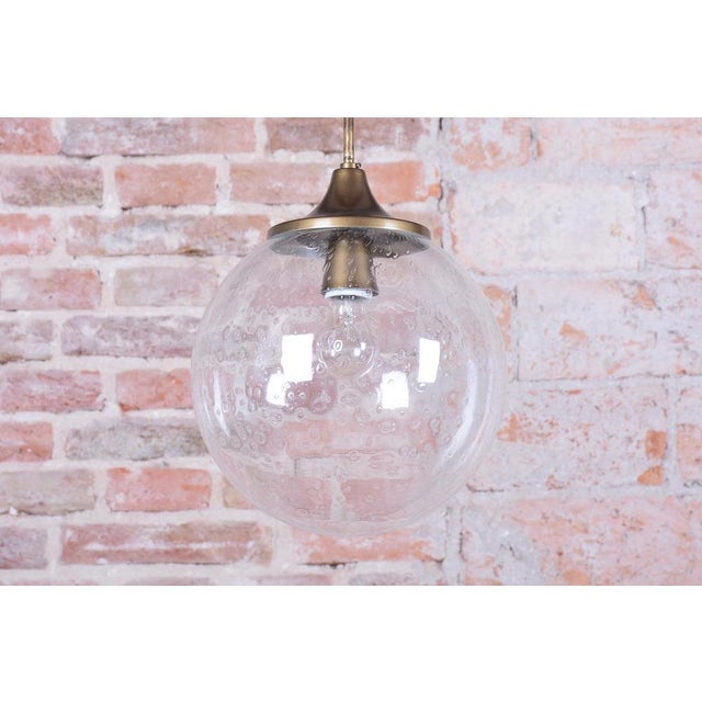 Mid-Century Chandelier in Brass and Glass, Czech, 1960s For Sale - Image 4 of 11