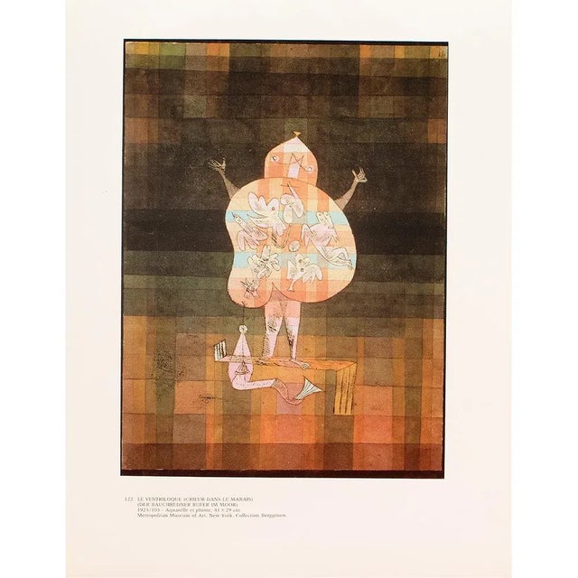 Printmaking Materials 1989 After Paul Klee "Ventriloquist and Crier in the Moor", Full-Color Print From France For Sale - Image 7 of 8