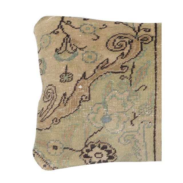 Add a touch of history and warmth to your space with this vintage handmade Turkish wool rug cushion cover. Crafted from...