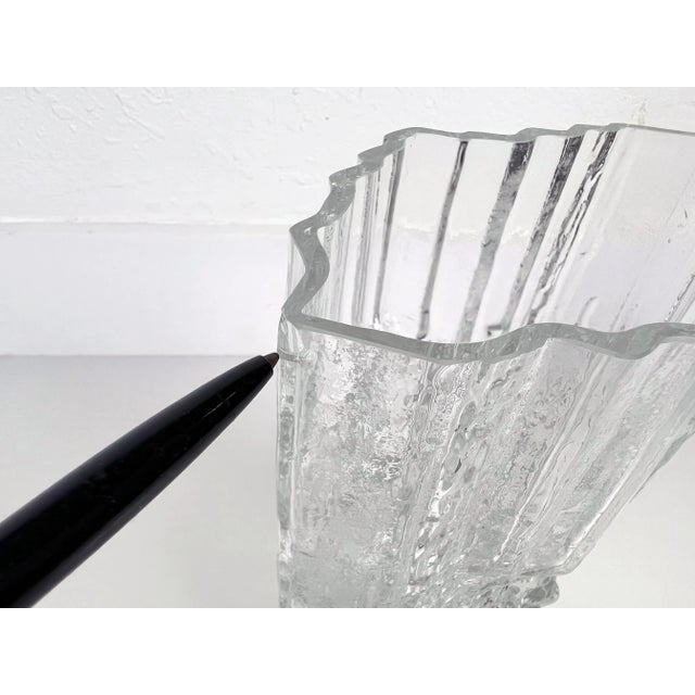 Transparent Vintage "Pinus" Glass Vase by Tapio Wirkalla for Iitalla For Sale - Image 8 of 13