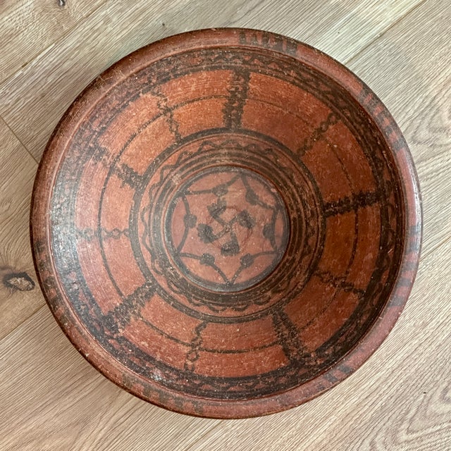 19th Century Ancient Swat Valley Yousafzai Tribal Terracotta Bowl For Sale - Image 9 of 11