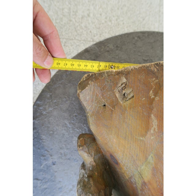 Large Decorative Wooden Dinosaur Head, 1970s For Sale - Image 12 of 16