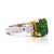 3.38 Carat Colombian Emerald & Diamond Filigree Three Stone Ring, Size 8 For Sale - Image 4 of 10