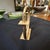 1970s Mid-Century Modern Brass Small Candelabra in the Manner of Gio Ponti For Sale - Image 4 of 9