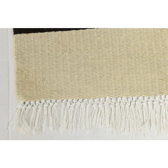 Beige Striped Hemp Runner Rug For Sale - Image 11 of 18