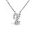 Contemporary 10K White Gold Diamond Accent "X" Initial Script Style Pendant Necklace For Sale - Image 3 of 5