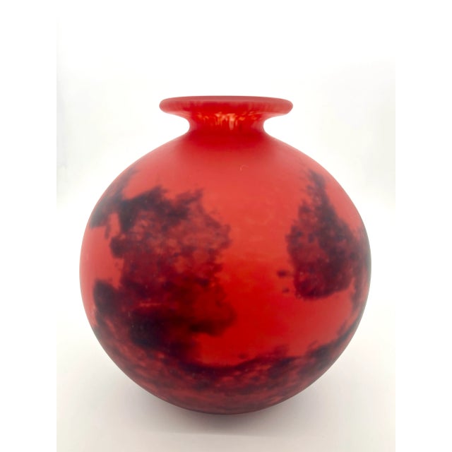 Muller Frères 1920s Muller Frères Luneville, France, Art Nouveau Glass Vase For Sale - Image 4 of 9