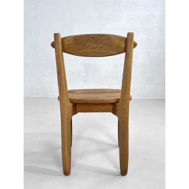 Light Yellow Thierry Dining Chairs in Oak by Guillerme et Chambron for Votre Maison, 1950s, Set of 6 For Sale - Image 8 of 11