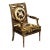Louis Xvi, French Arm Chair, Versace Fabric, Giltwood, France, 1960s For Sale