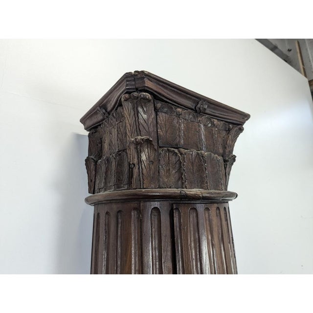 Large 18th Century Oak Corinthian Column For Sale - Image 3 of 8