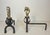 This beautiful pair of decorative andirons is made of wrought iron with finely chiseled bronze horse heads. These andirons...