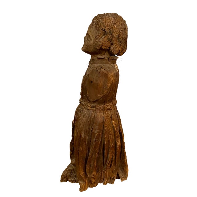 16th Century 16th Century Carved Statue of a Man For Sale - Image 5 of 8