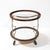 Mid-Century Modernist Two-Tier Walnut, Polished Brass & Glass Serving Cart For Sale - Image 12 of 12