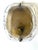 A beautiful vintage wall light by kaiser leuchten, germany, circa 1970s, featuring a heavy textured glass shade in a...