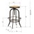 Farmhouse Farmhouse Wood & Iron Round Adjustable Stool For Sale - Image 3 of 3