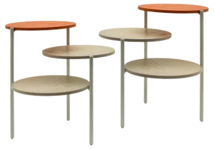 Grey and Pumpkin Triplo Tables by Mason Editions, Set of 2