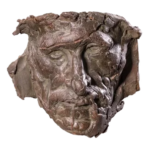 Sergio de Giusti Modernist Contemporary Biomorphic Ceramic Face Mask Sculpture