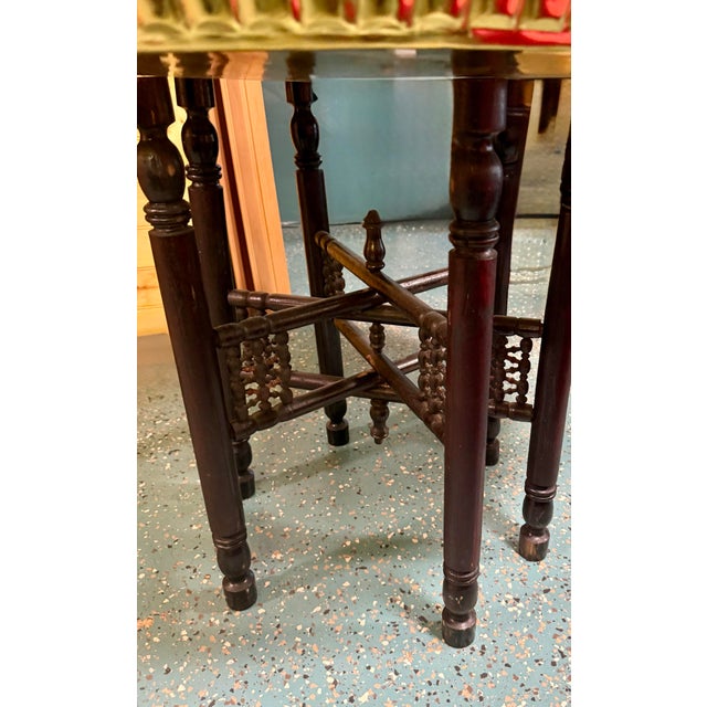 Brass Early 20th Century Moorish-Style Brass Tray Table For Sale - Image 8 of 12