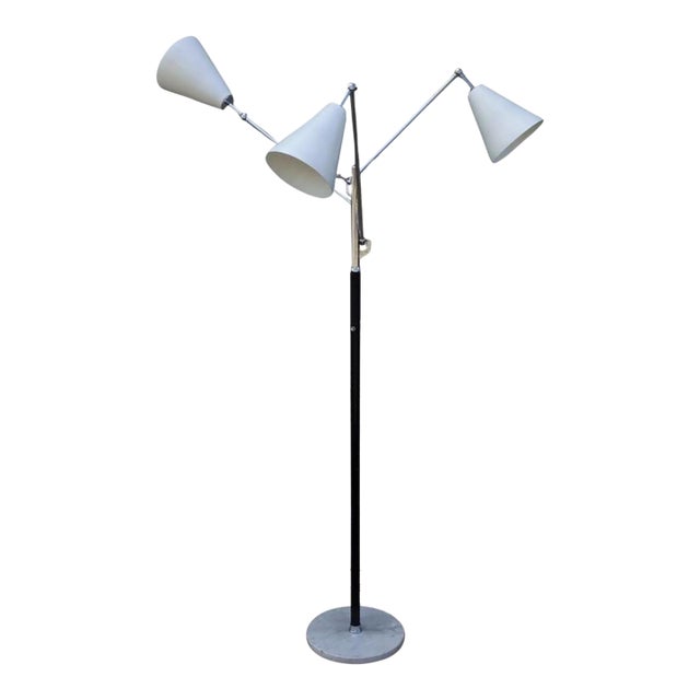 1960s Mid-Century Modern Triennial Floor Lamp, Attributed to Angelo Lelii for Arredoluce For Sale