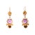 Victorian Late 19th Century Victorian 14kyg Hand Engraved Amethyst Drop Earrings, A Pair For Sale - Image 3 of 4
