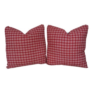 French Antique Linen Homespun Pillows - a Pair For Sale