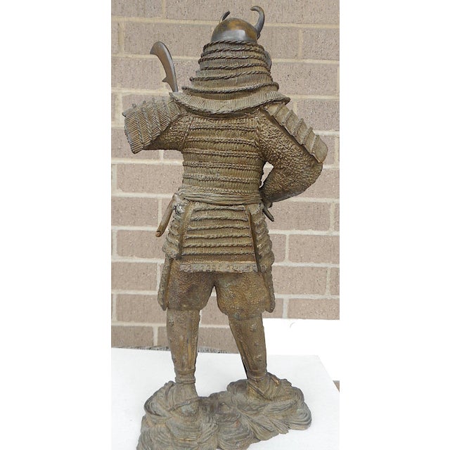 Vintage Bronze Japanese Samurai Warrior Statue Detailed Chairish