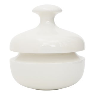 White Ceramic Vase with Lid by Enzo Bioli for Il Picchio, 1970s For Sale