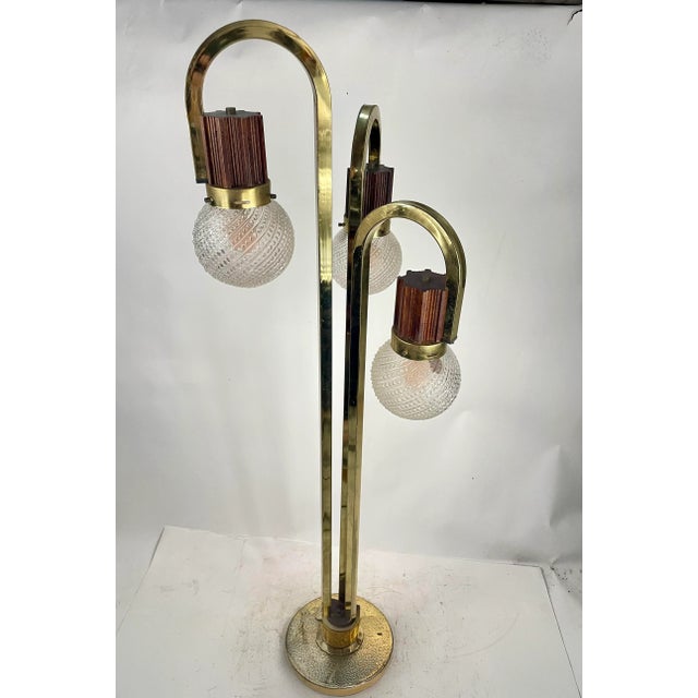 Vintage Italian Floor Lamp with Crystal Bowls, 1970s, 1960s For Sale - Image 13 of 13