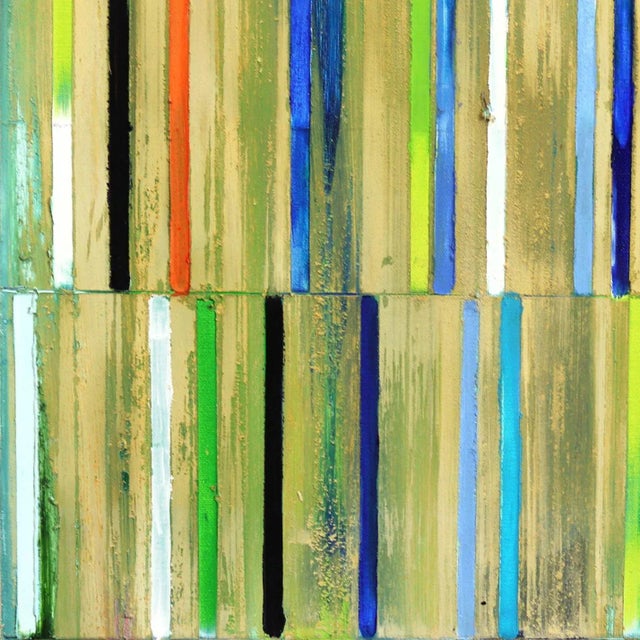 "Code Green Blue Ii" Original Artwork by Petra Rös-Nickel For Sale - Image 4 of 10