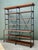 Vintage French Plank Wood and Metal Industrial Bookshelf For Sale In West Palm - Image 6 of 12