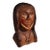 Hand Carved & Painted Native American Head For Sale