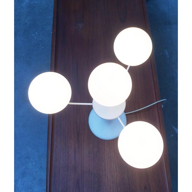 Mid-Century Modern Glass and Metal Table Lamp by E.R. Nele for Temde, 1960s For Sale - Image 3 of 16