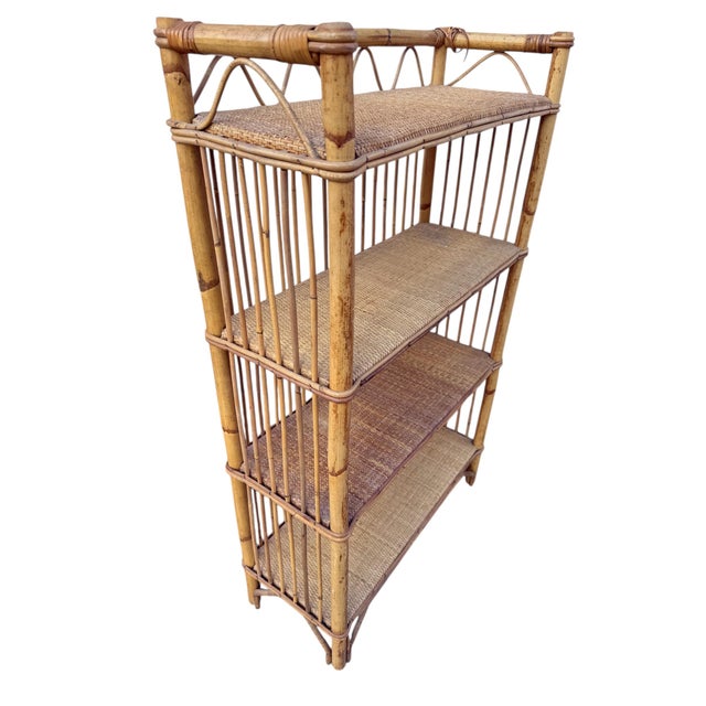 1960s Vintage Wicker Shelf, 1960s For Sale - Image 5 of 11