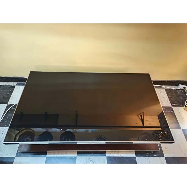 Coffee Table in Glass and Chromed Metal, 1980s For Sale - Image 11 of 14