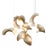 Dune 8 Cluster Chandelier with Shades in Gold Metallic Tone by Daniel Becker for Moss Objects For Sale