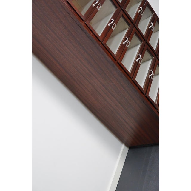 Wood Vintage Dutch Mahogany Haberdashery Shop Cabinet, 1930s For Sale - Image 7 of 18