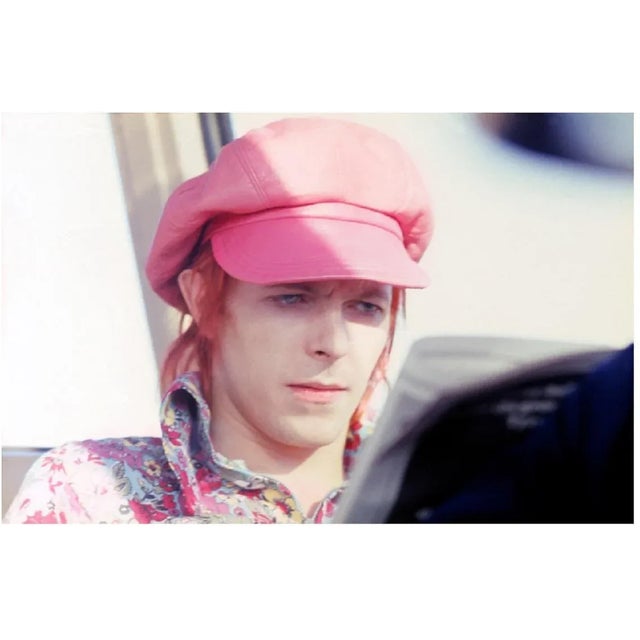 David Bowie - Limited Edition Mick Rock Estate Print David Bowie in pink hat, 1972 (photo Mick Rock). All prints are...