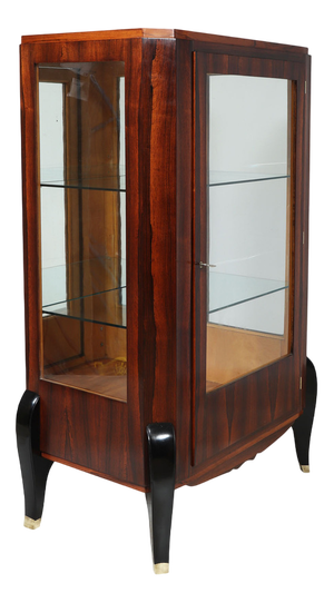 Art Deco French Display Cabinet in Rosewood, 1930s