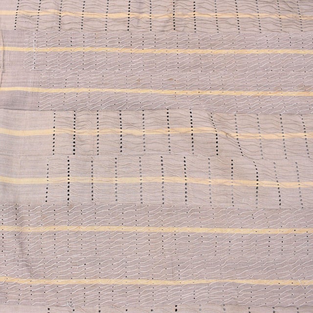 African Early 20th Century Yoruba Handwoven Aso Oke Textile Nigeria 72.5x47 Inch For Sale - Image 3 of 7