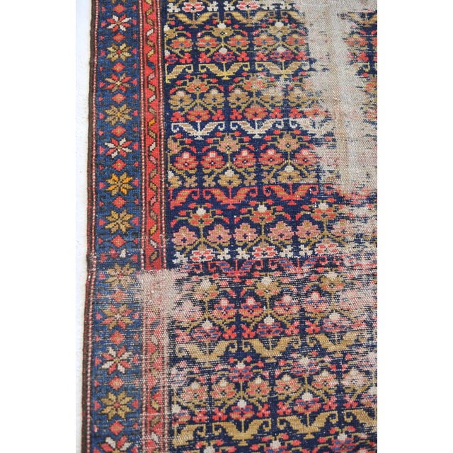 1940s 1940s Botanical Lattice Garden Design Runner Rug , 3.4 x 10.10 For Sale - Image 5 of 11