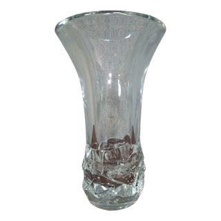 Modern Crystal Vase from Daum, France For Sale