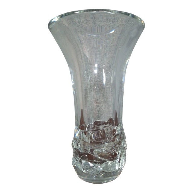 Modern Crystal Vase from Daum, France For Sale