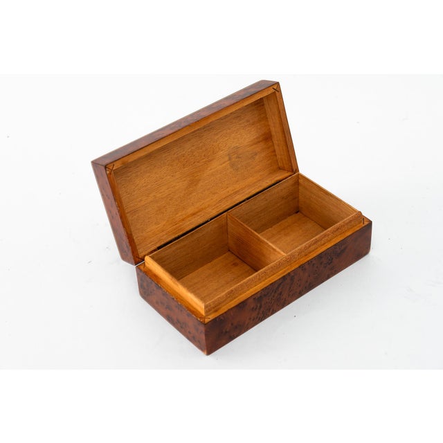 Wood Birds-eye Wood Box with Inlays on the Edges, Vienna, 1920s For Sale - Image 7 of 10