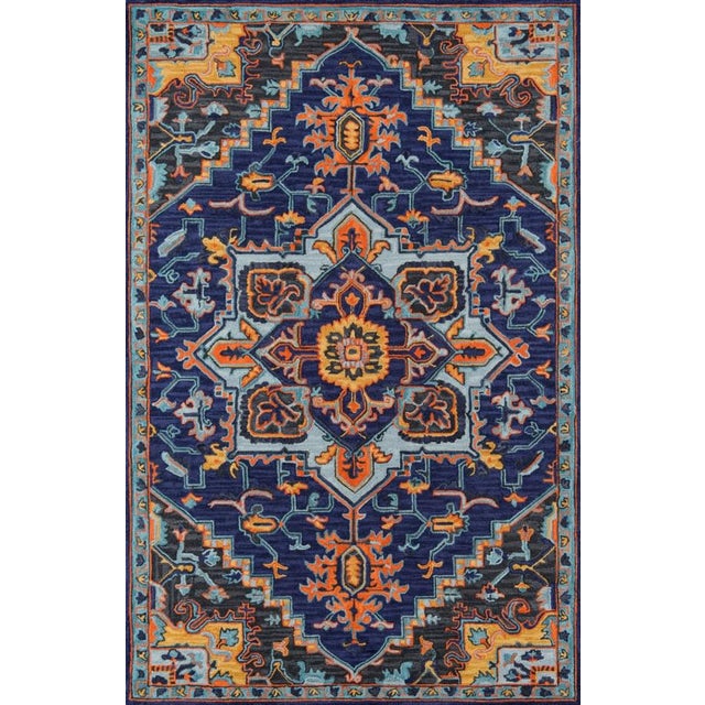 Navy Blue Ibiza Navy Hand Tufted Area Rug 8' X 10' For Sale - Image 8 of 8
