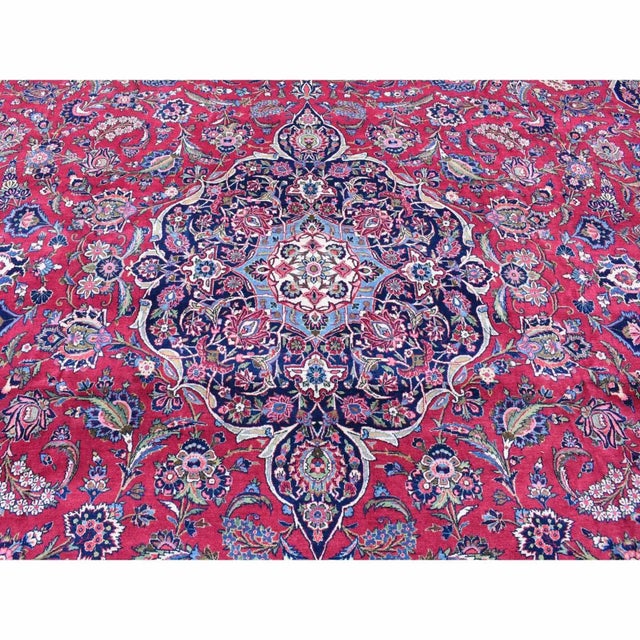 1960s Red Vintage Oriental Rug For Sale - Image 4 of 11
