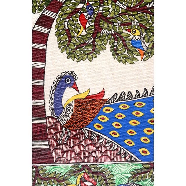 Celebrate the extraordinary artistry of India's Mithila region with this intricate, hand-painted Madhubani painting by...
