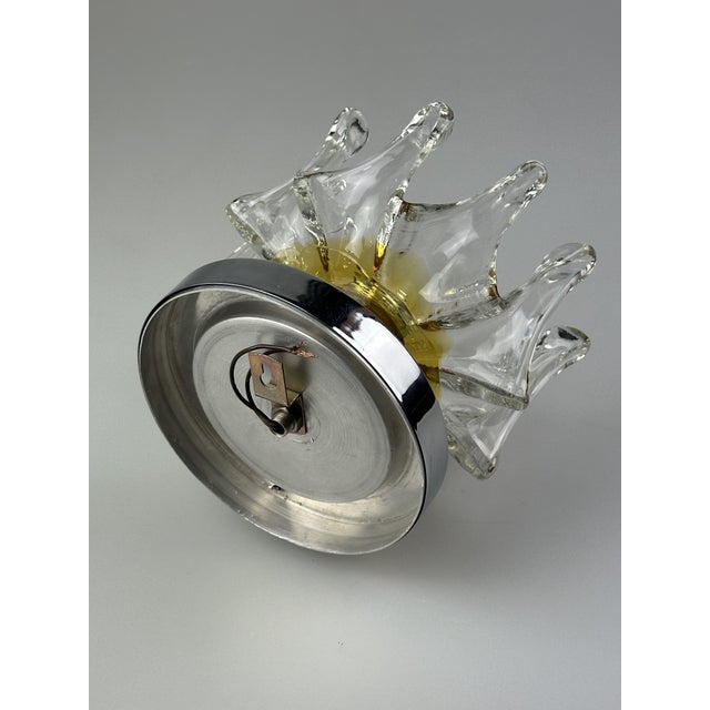 Space Age Wall Sconce in Metal and Murano Glass, 1960s For Sale - Image 10 of 16