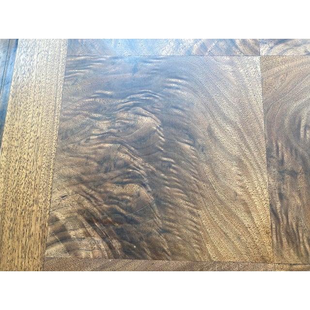 Wood 1960s Cal-Mode Burlwood Parsons Cocktail Table For Sale - Image 7 of 13